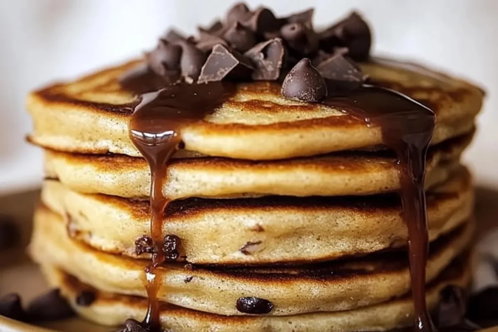 Hot cakes con chispas de chocolate