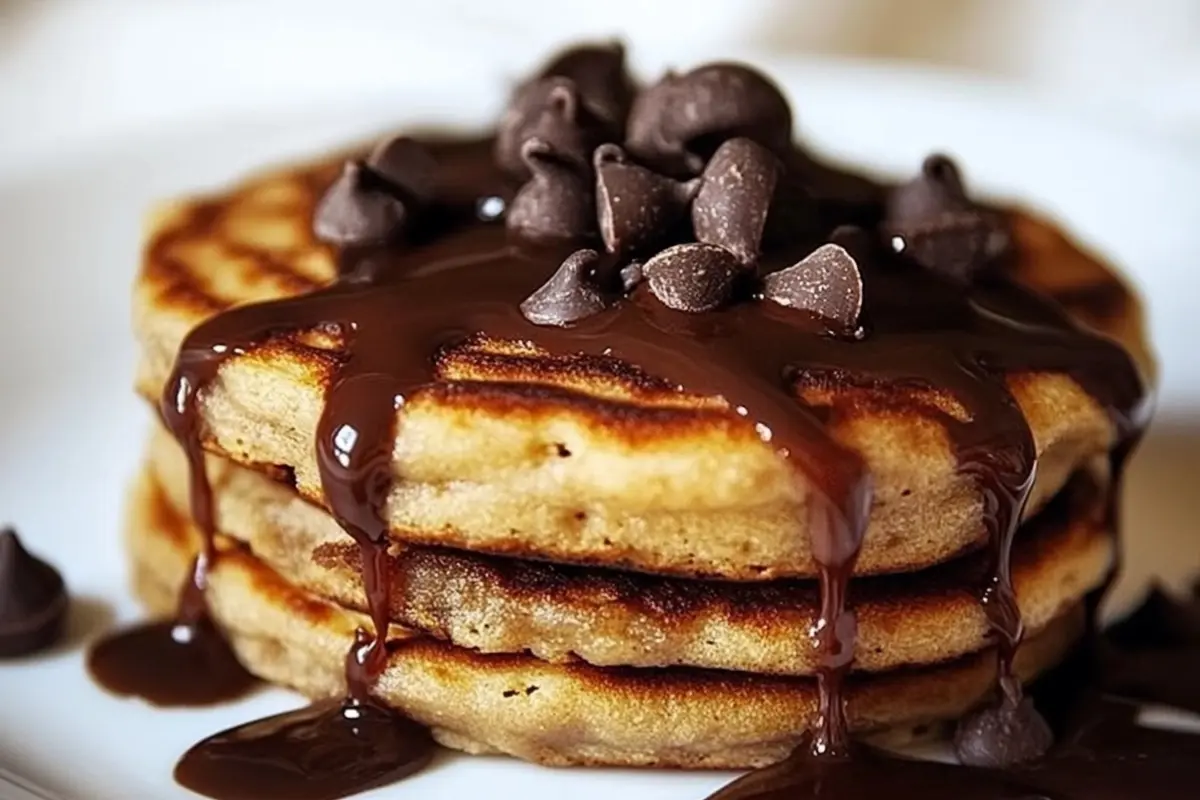 Hot cakes con chispas de chocolate receta